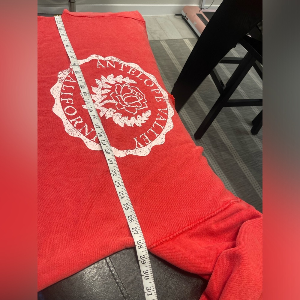 Free People Red Antelope Valley Sweatshirt Sz Large - Picture 7 of 8